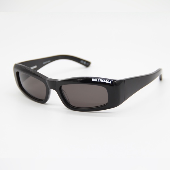 NEW BALENCIAGA BB0266S 001 BLACK UNISEX RECTANGLE BLACK BALENCIAGA SUNGLASSES - Picture 10 of 13